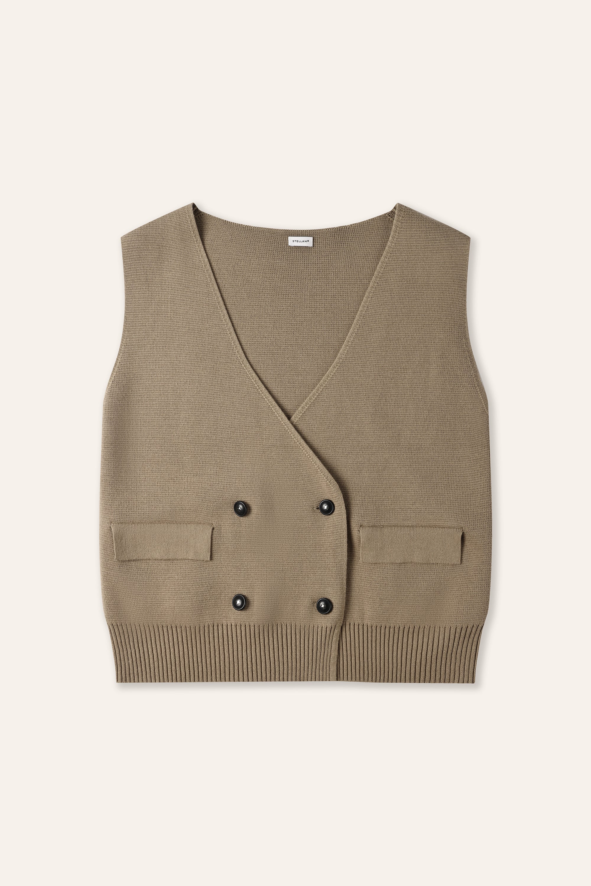 CIAO 棉质背心马甲（卡其色）