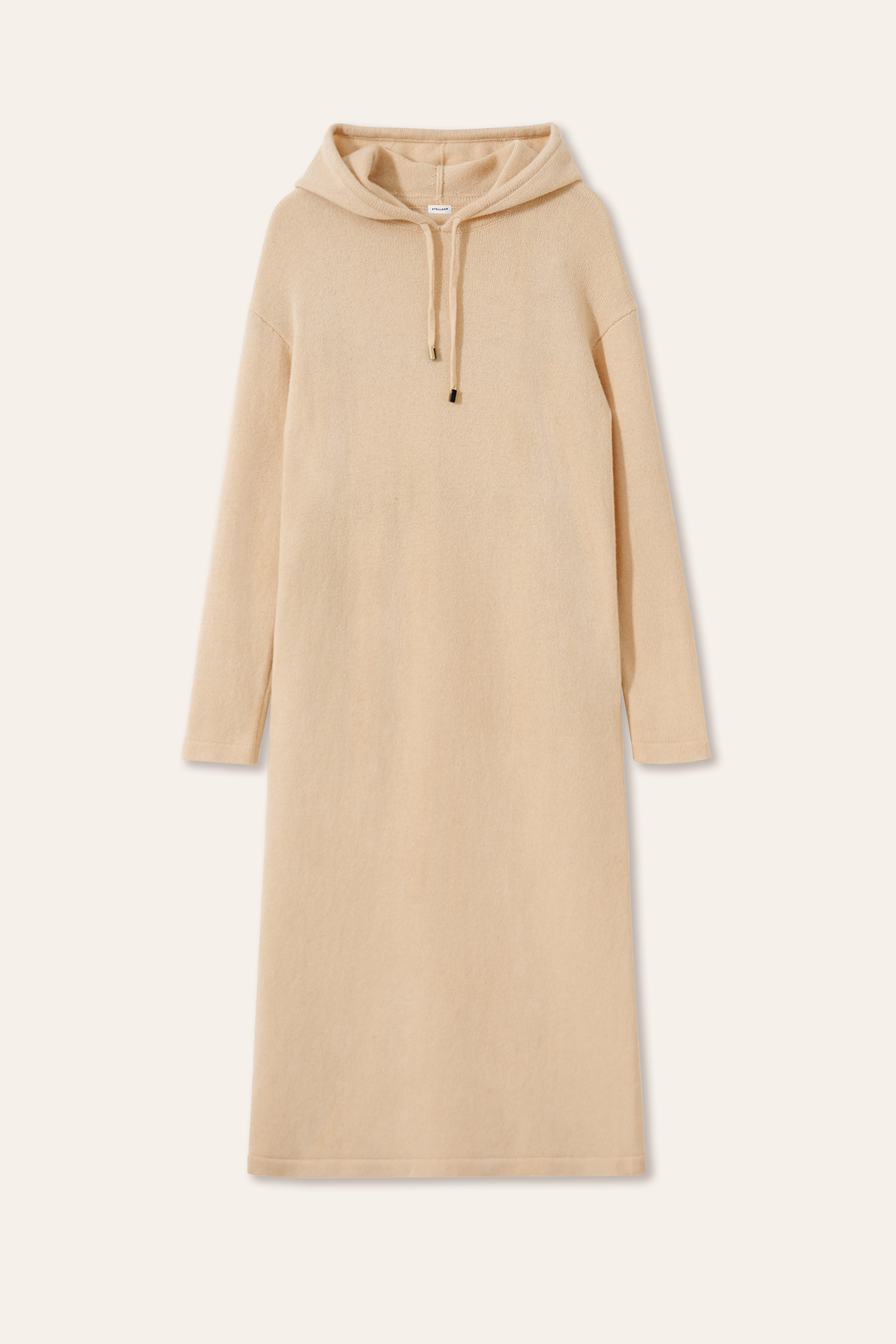 SALLY 羊毛连帽针织连身裙（米色）