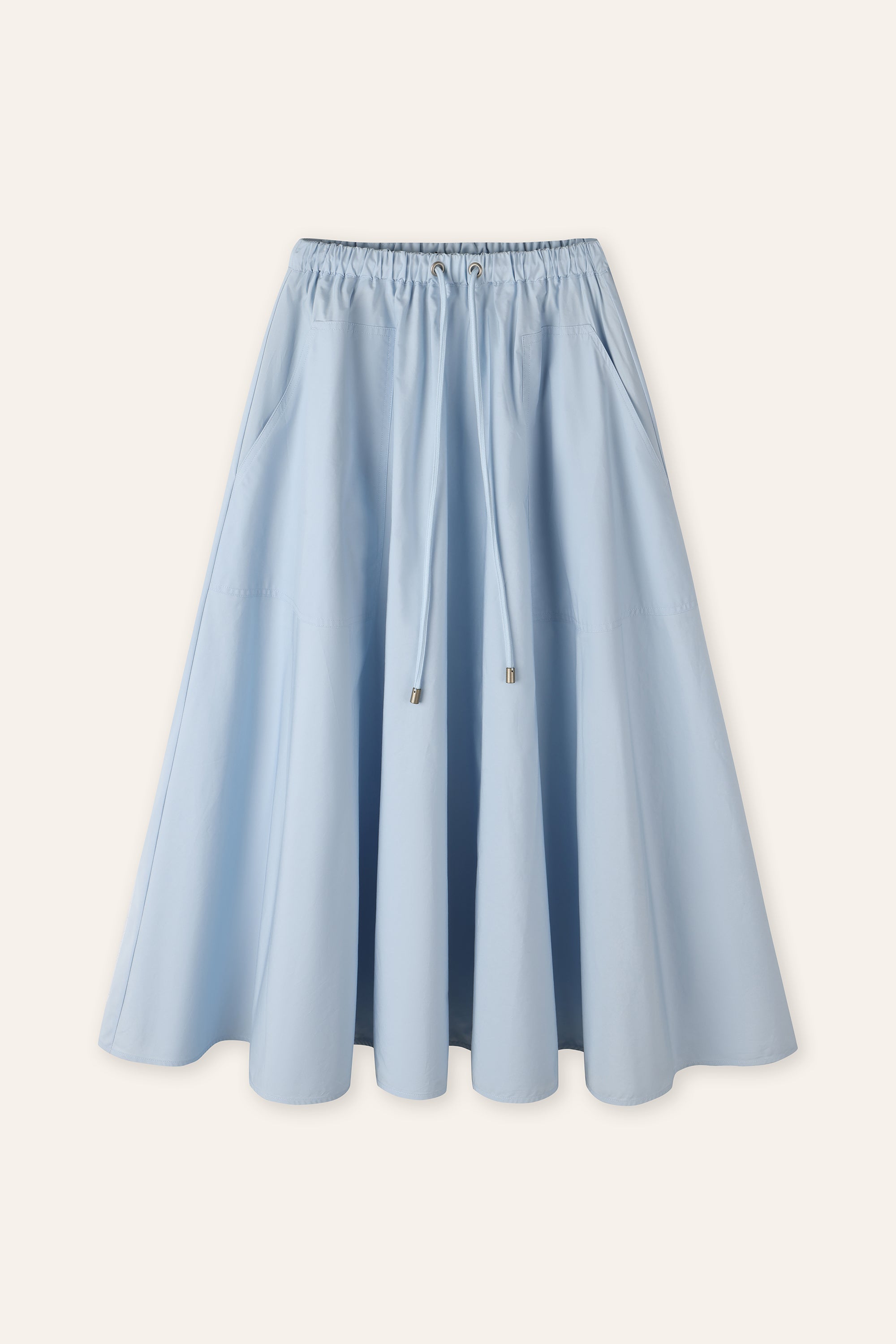 MOON 棉质中长裙（浅蓝色）