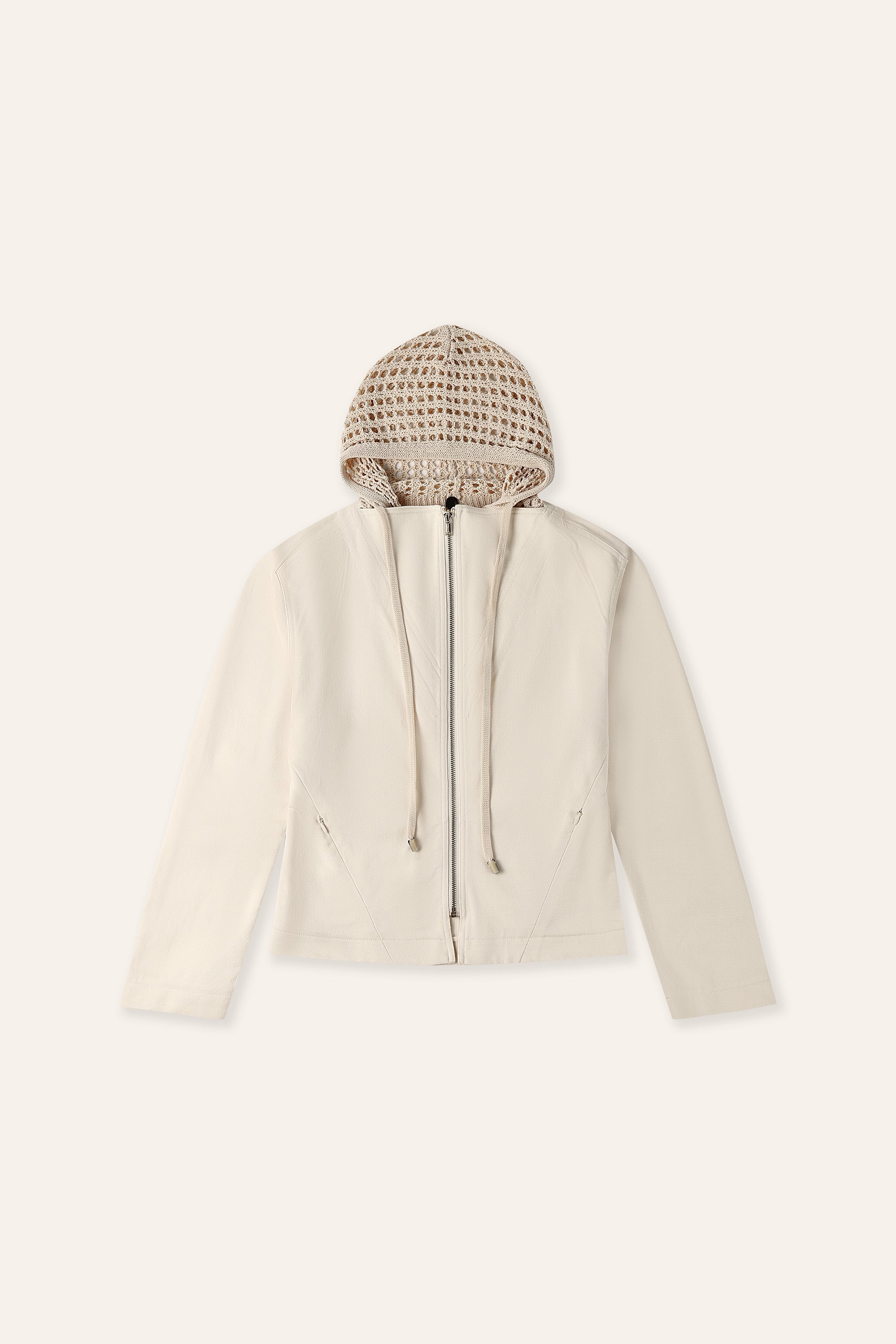 VENNY 有机棉网眼连帽外套（自然色）