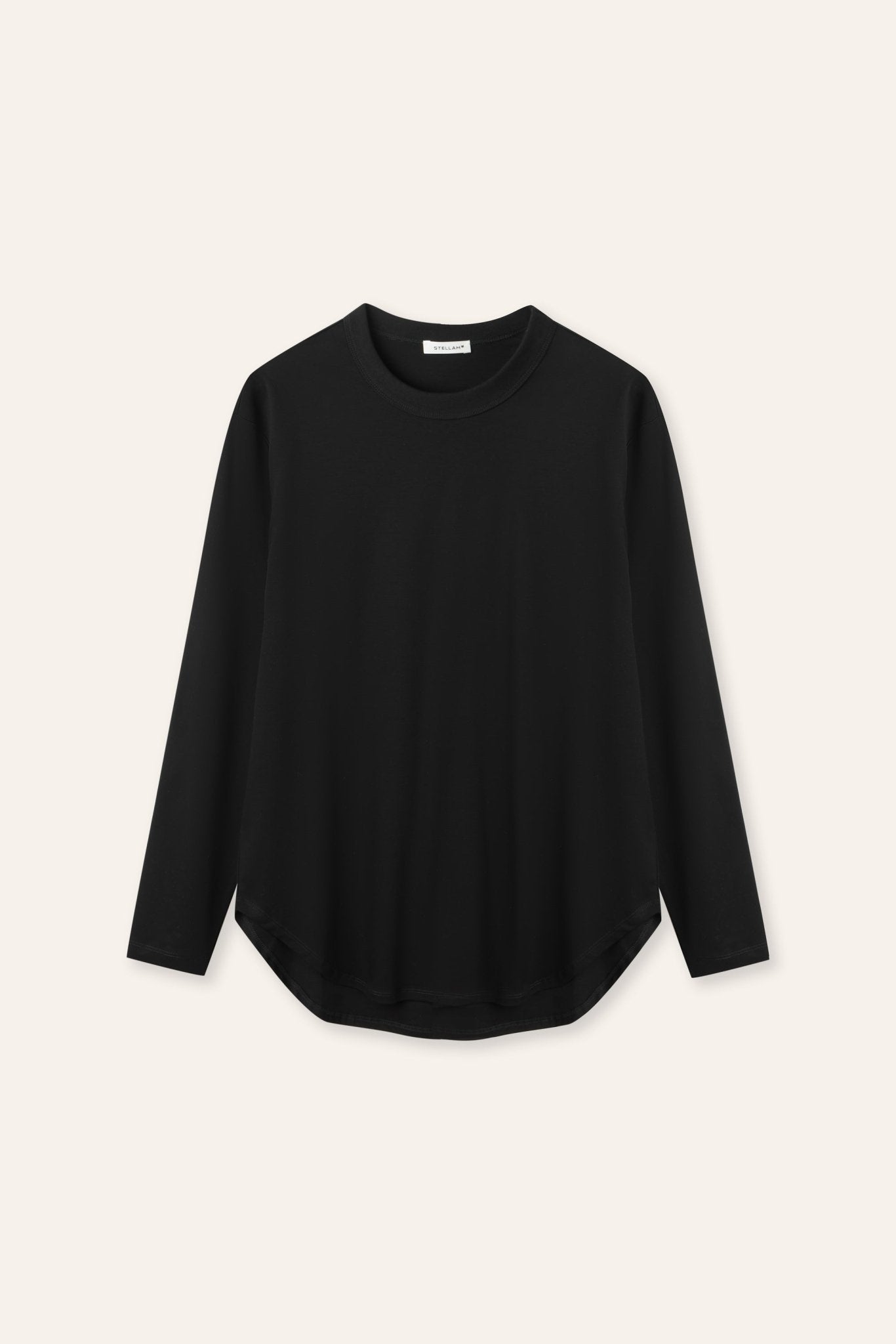 CECE supima-cotton top (Black) - STELLAM