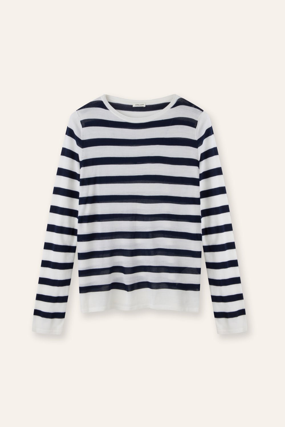EDITH oversized merino wool pullover (Navy) - STELLAM