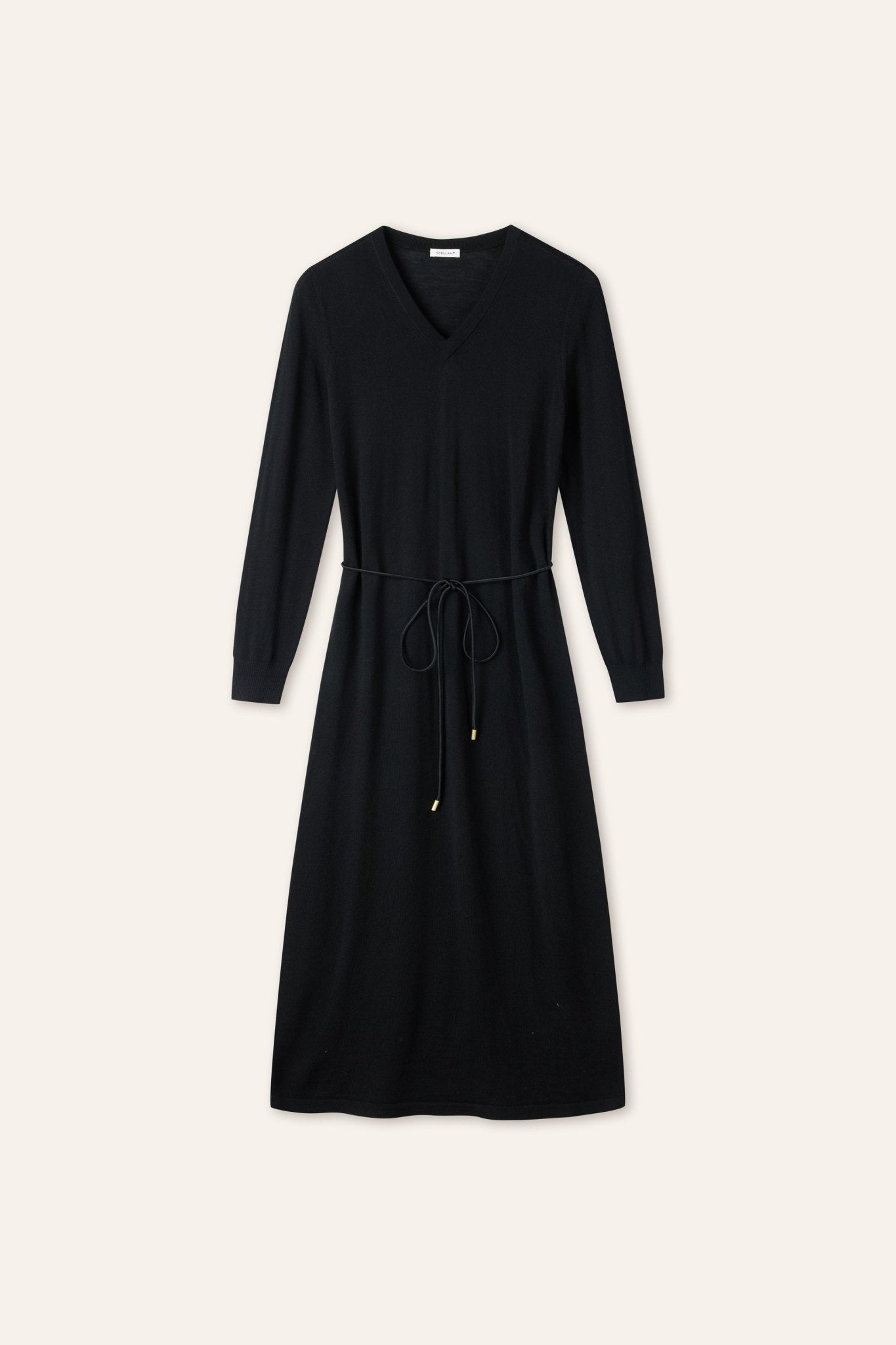 REGAL long knit-dress (Black) - STELLAM